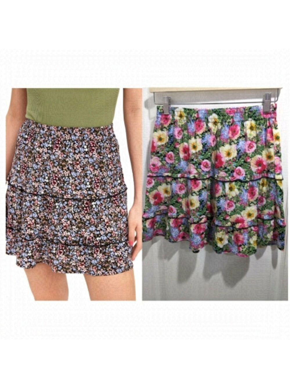 New Vero Moda | Easy Floral Frill Mini Skirt